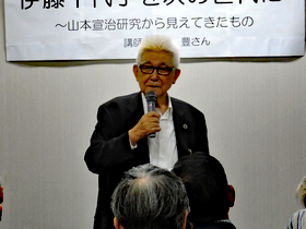 写真　東京から来ていただいた増本さんにご挨拶頂きました